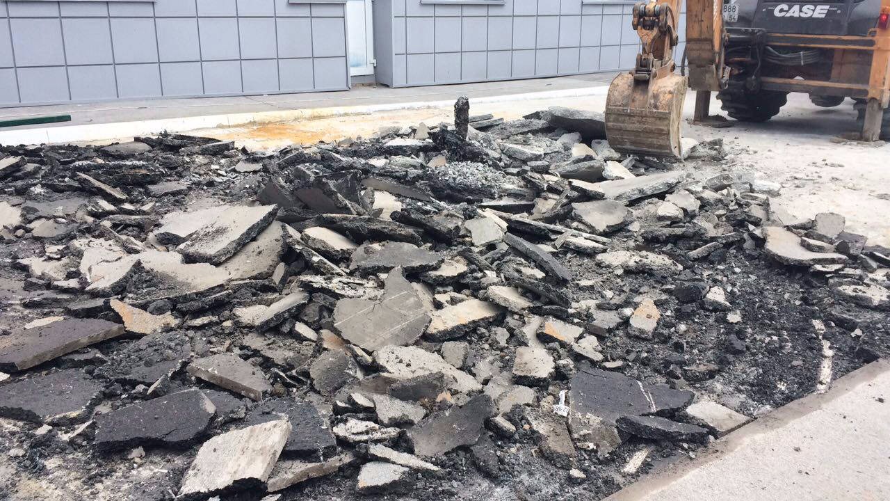 Демонтаж асфальта с вывозом строительного мусора в Боготоле